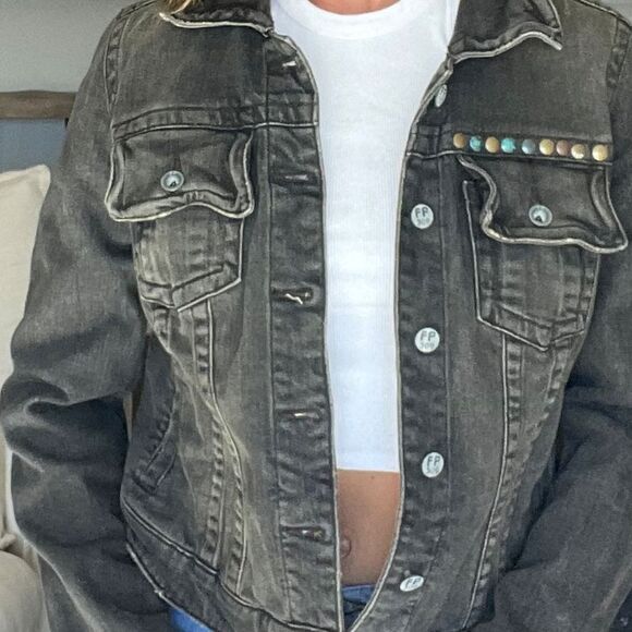 Vintage Y2K Free People Embellished Denim‎ Jacket - Picture 2 of 11